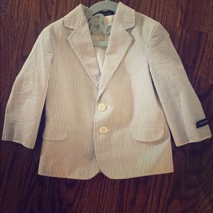 3T Nautica blue pinstripe jacket blazer